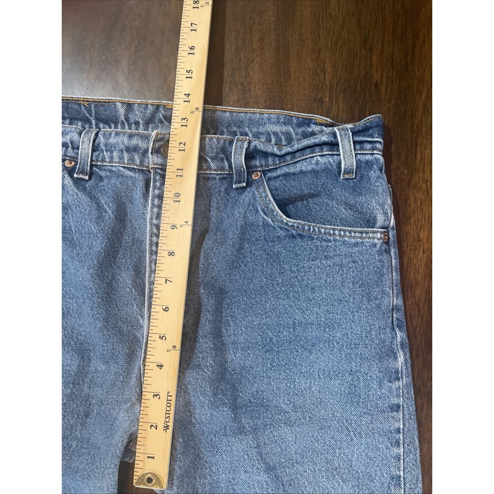 VTG Levis Men 505 Jeans 36x32 Orange Tab Regular Fit Straight Leg Faded 90s - Picture 4 of 9